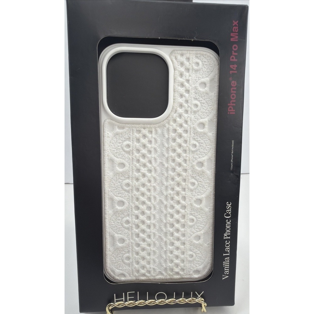 Hello Lux Vanilla Lace Phone Case iPhone 14 Pro Max - White - New in Box